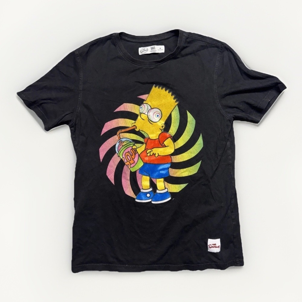 The Simpsons Bart Simpson Shirt Medium Psychedelic Squishee Graphic Tee